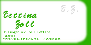 bettina zoll business card